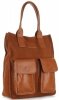 Kožené kabelka shopper bag Vittoria Gotti zrzavá V27A